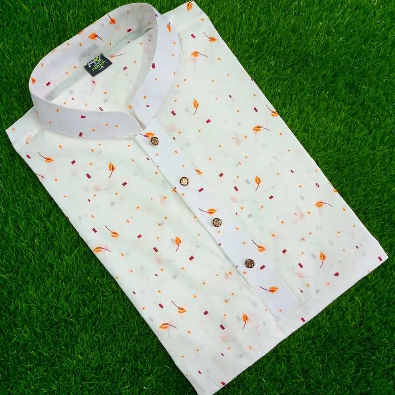 Dhuti Cotton Panjabi Orange Code - 008