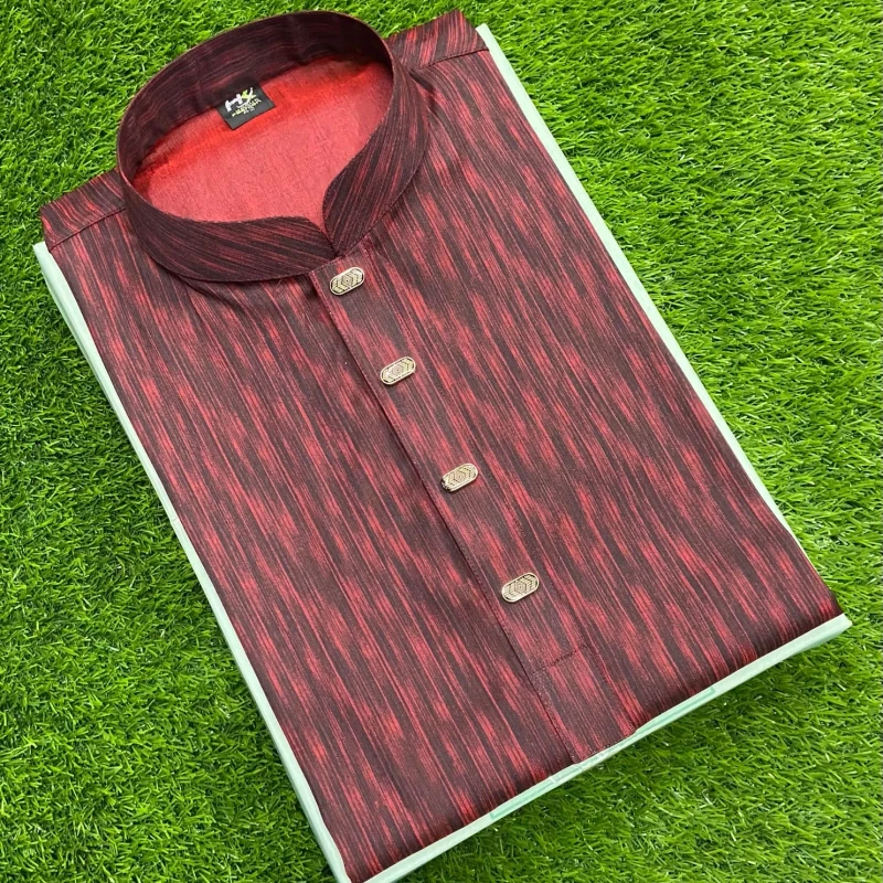Fancy Cotton Panjabi Maroon Code-004