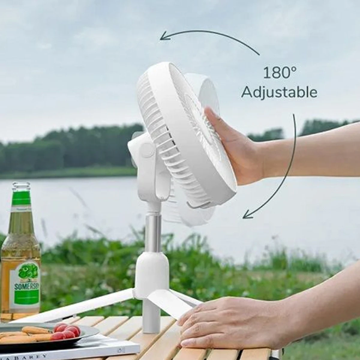 JISULIFE FA37 Retractable USB Ceiling Fan With Tripod - Thumbnail 5