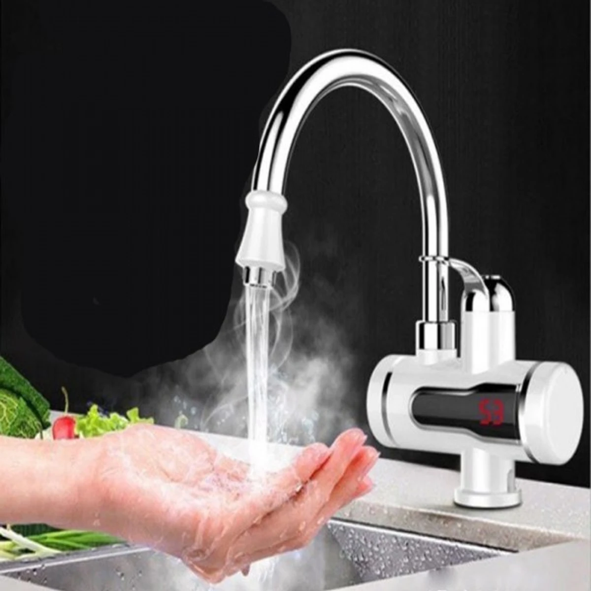 Hot Water Tap Digital Besin Without Shower - Thumbnail 3