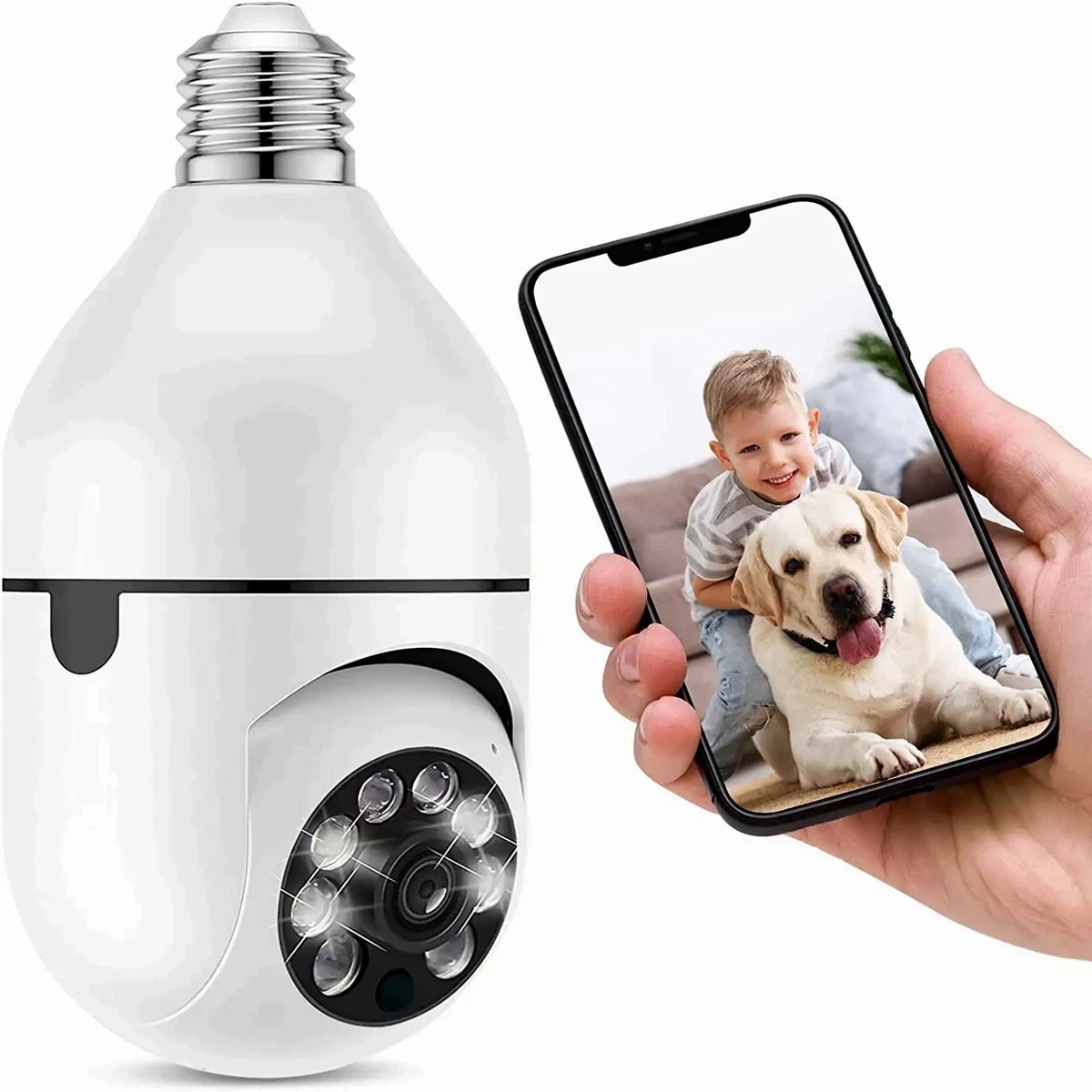Original V380 bulb system 360° moving WI-FI IP camera (2 year Warranty) - Thumbnail 3