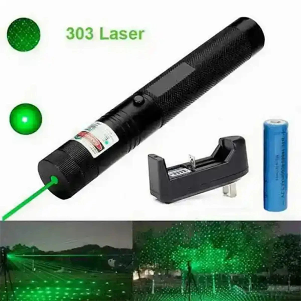 Green Rechargeable Laser Pinner Laser Light - Thumbnail 3