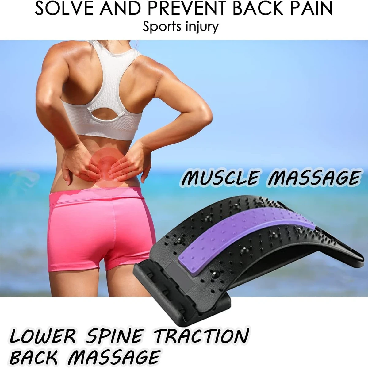 Back Pain Relief for Lower and Upper Back Stretcher Support - Thumbnail 5