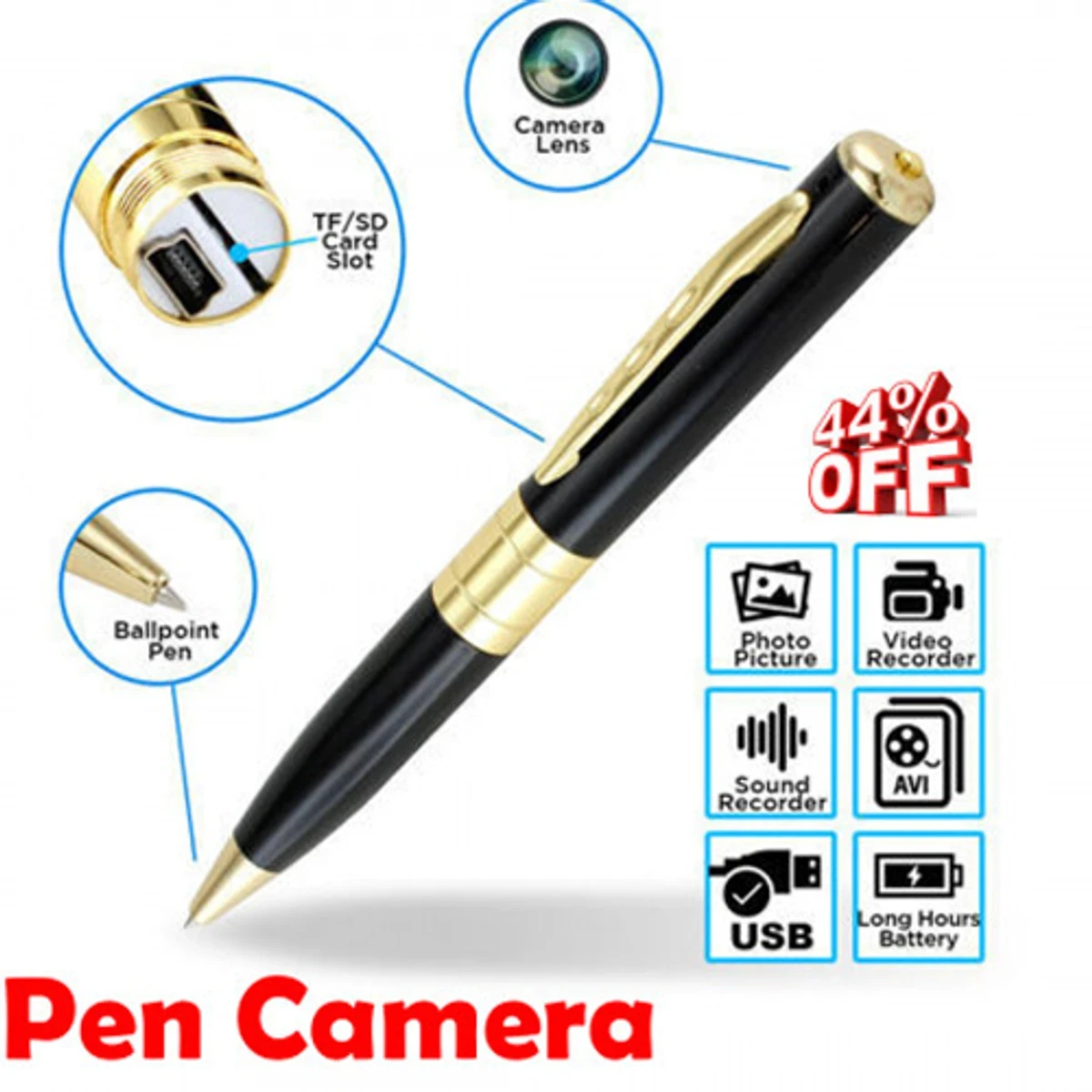 Digital Video Camera with pen 32GB Memory Supported - Thumbnail 4