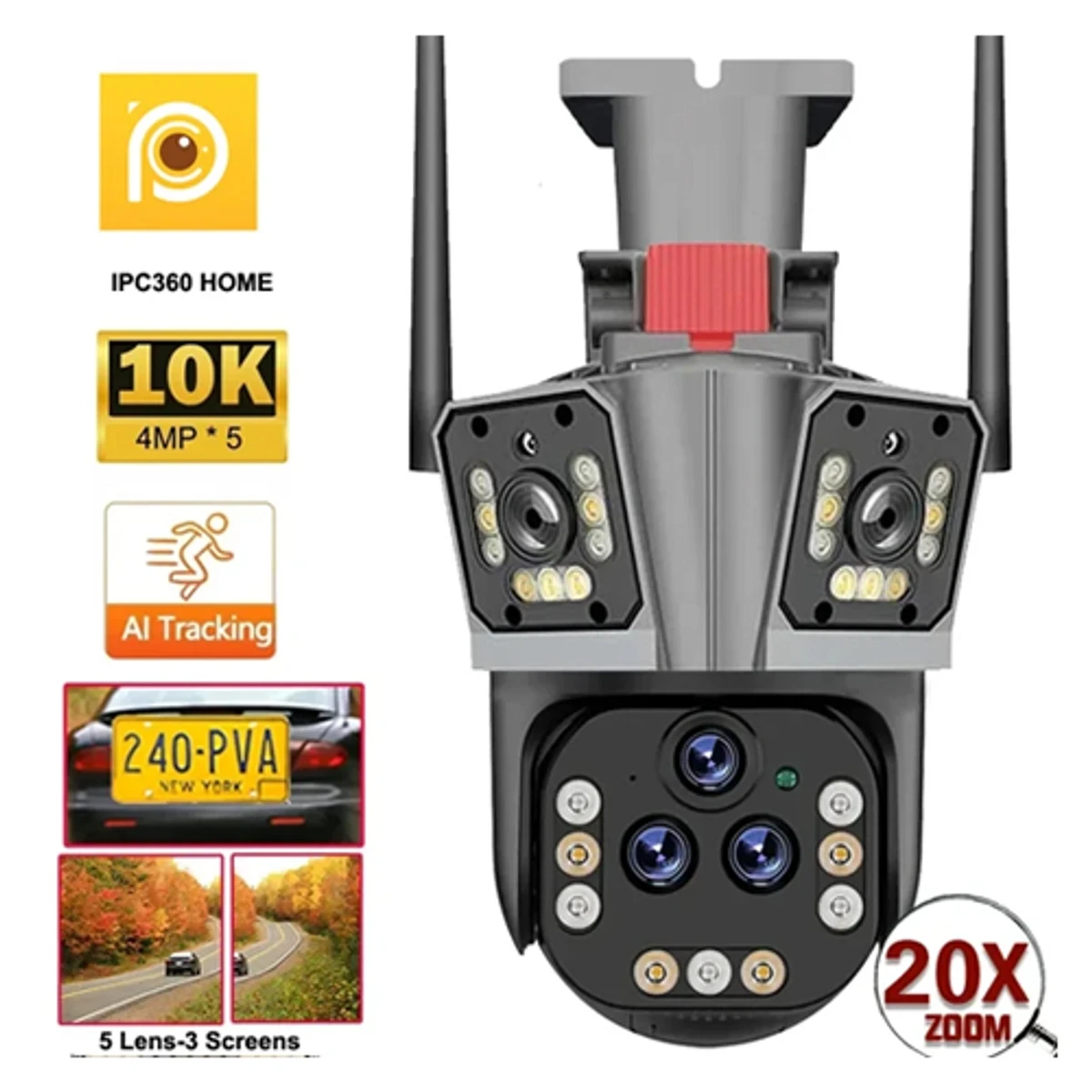 IPC-360 Bullet Dome Linkage 3 Lens IP Camera - Thumbnail 3