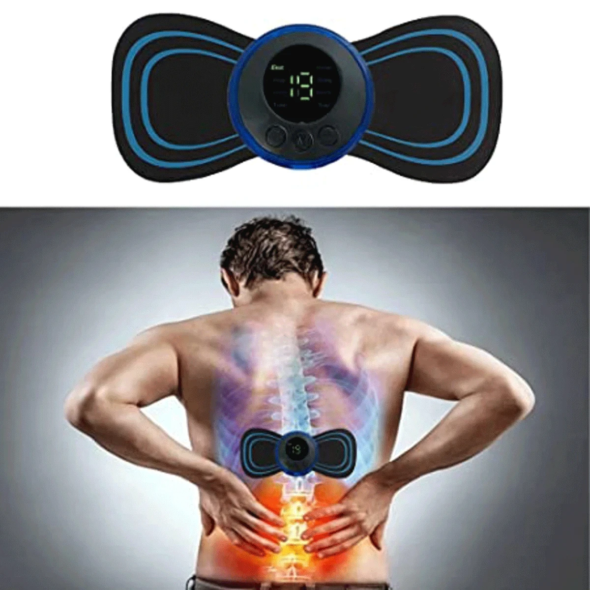 Microcurrent EMS Mini Massage Device, Cordless Portable Cervical Pad for Whole Body, Electric Neck Massager, Bioelectric Acupoints Mat Pain Relief (2 PCS) - Thumbnail 6