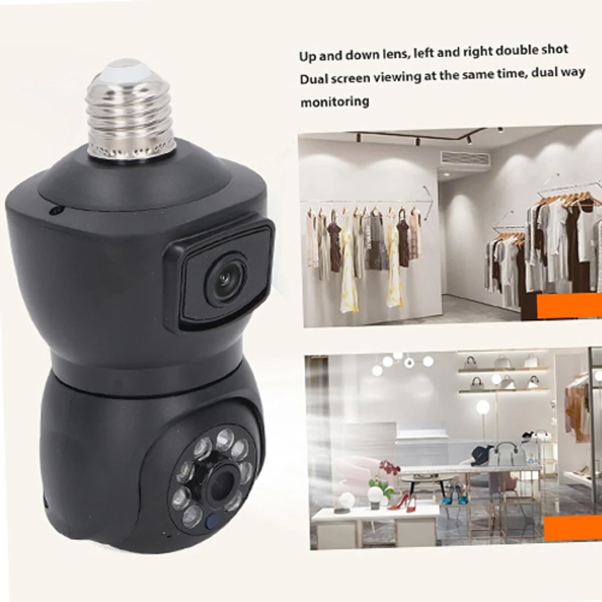 V380 E9 Dual Lens Bulb PTZ IP Camera - Thumbnail 3
