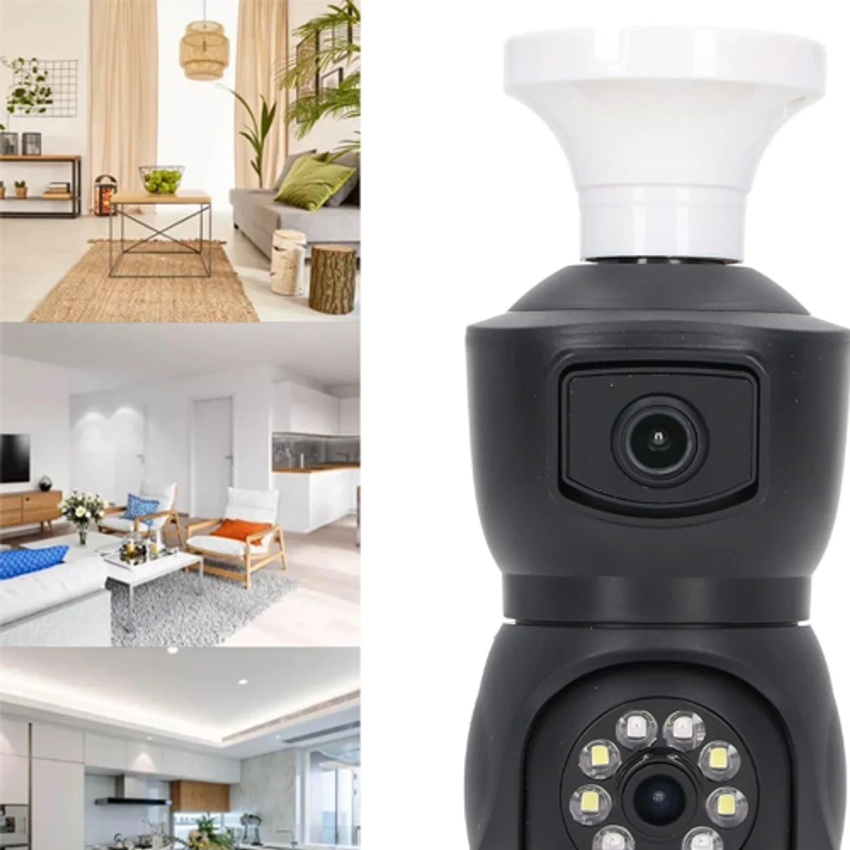 V380 E9 Dual Lens Bulb PTZ IP Camera - Thumbnail 4