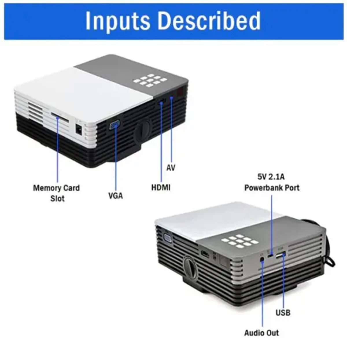 GM50 Portable Mini Video Projector - Thumbnail 6
