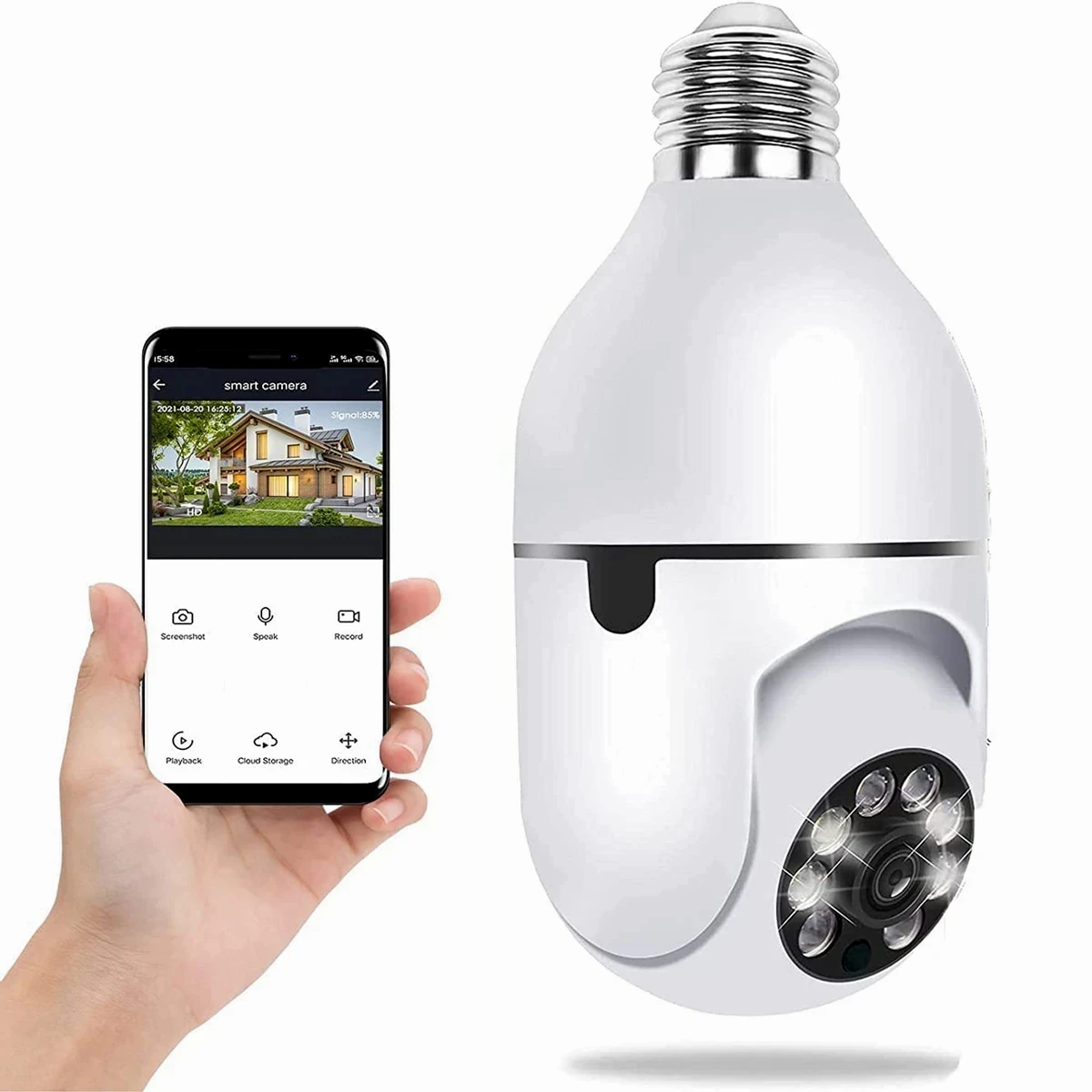 Original V380 bulb system 360° moving WI-FI IP camera (2 year Warranty) - Thumbnail 5