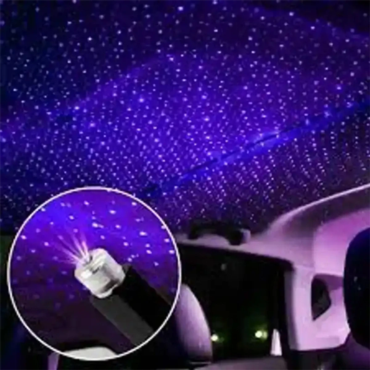 Mini Led Projection Lamp Star Night, Mini Projection Lamp Star Night USB Plug for Car (Blue + Red) - Thumbnail 5