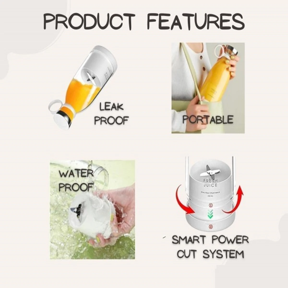 Juicer Blender 420ML Portable - Thumbnail 5