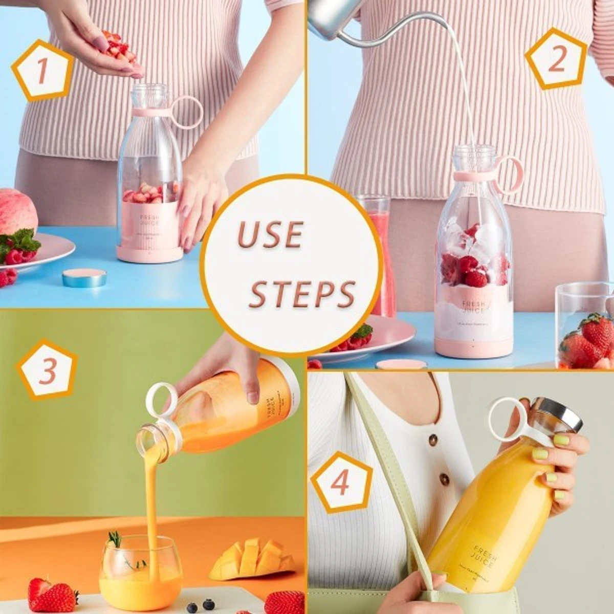 Juicer Blender 420ML Portable - Thumbnail 8