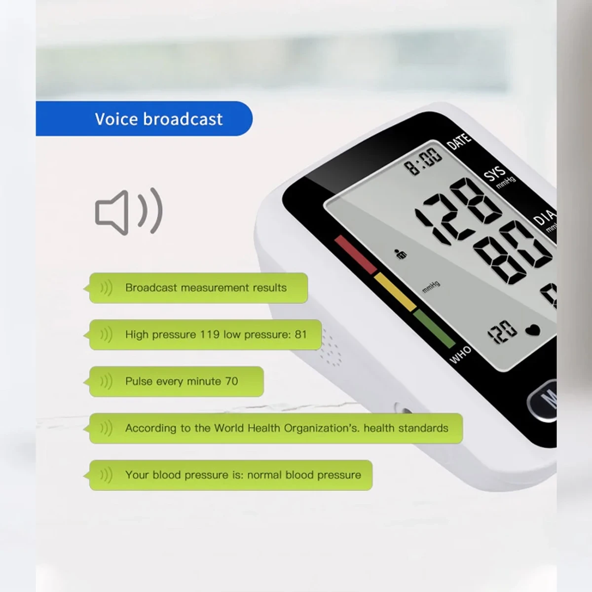 High Quality Digital Blood Pressure Monitor with Voice Function (৪ বছরের ওয়ারেন্টি) - Thumbnail 3