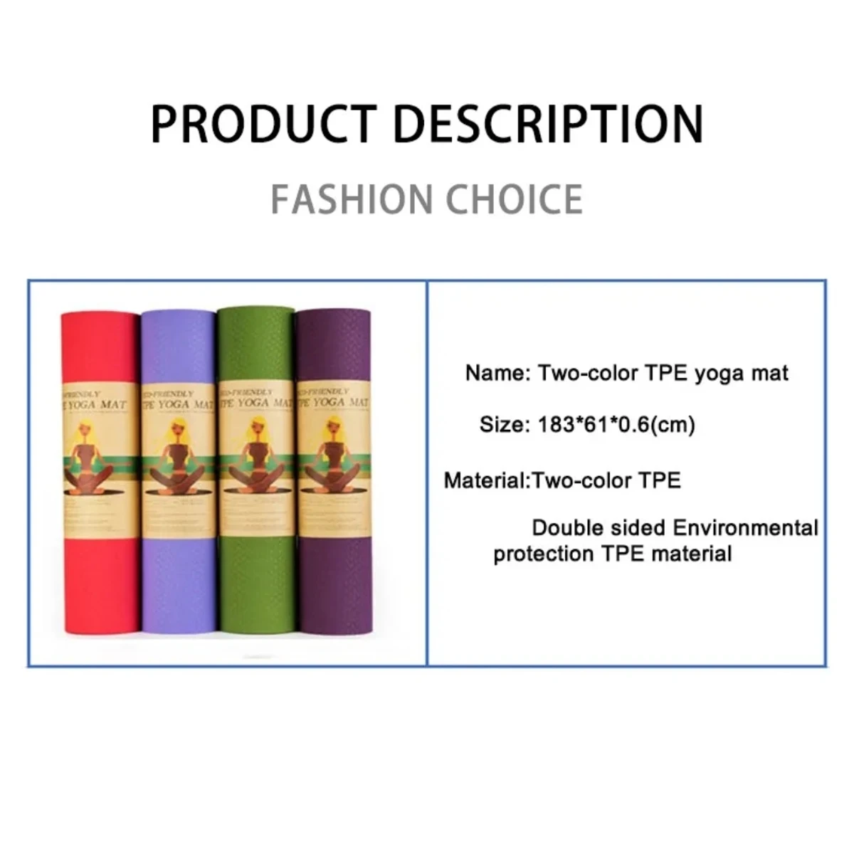 Yoga mat 3 fit by 6 Fit High Quality - Thumbnail 3