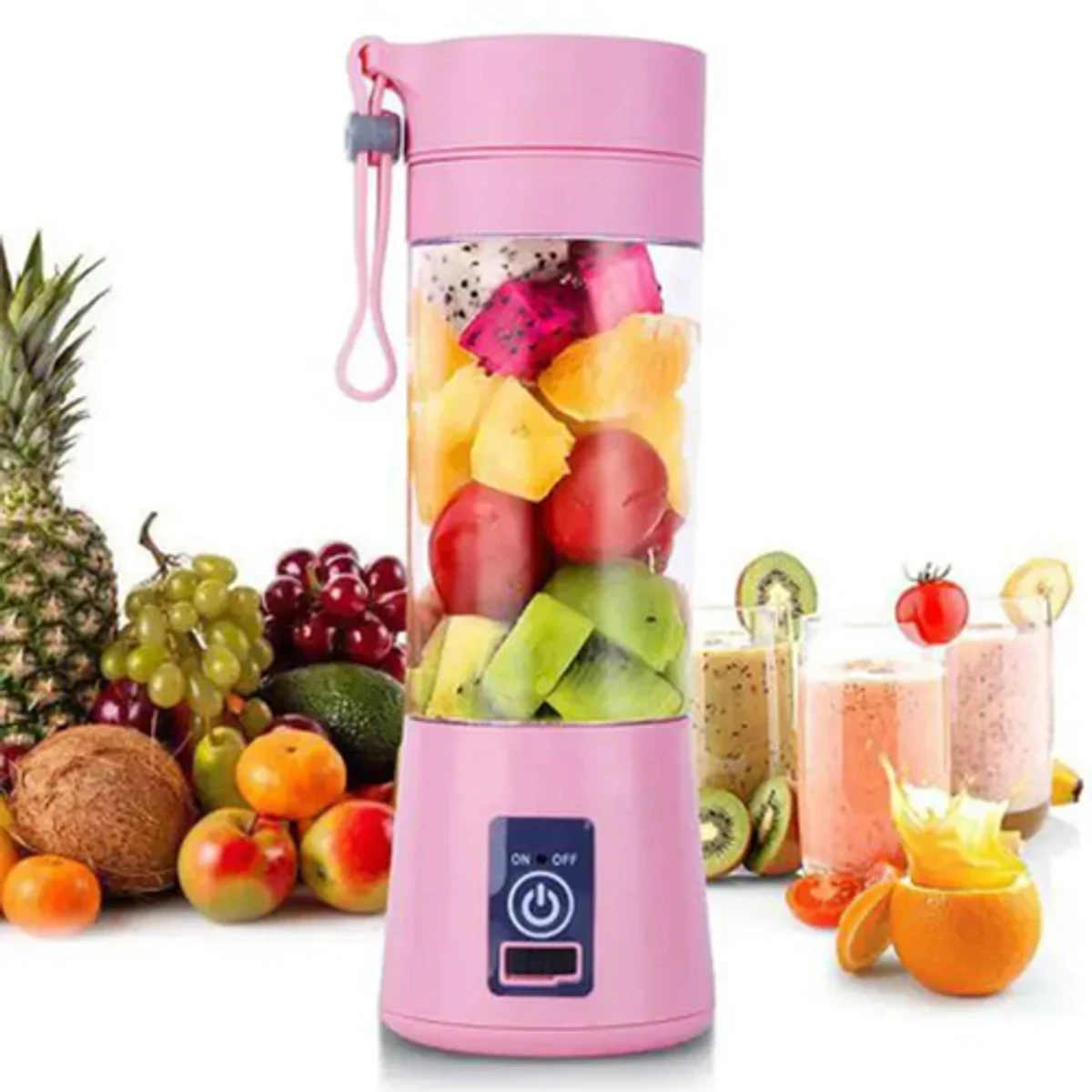 USB Rechargeable Portable Electric Fruit Juicer - Thumbnail 4