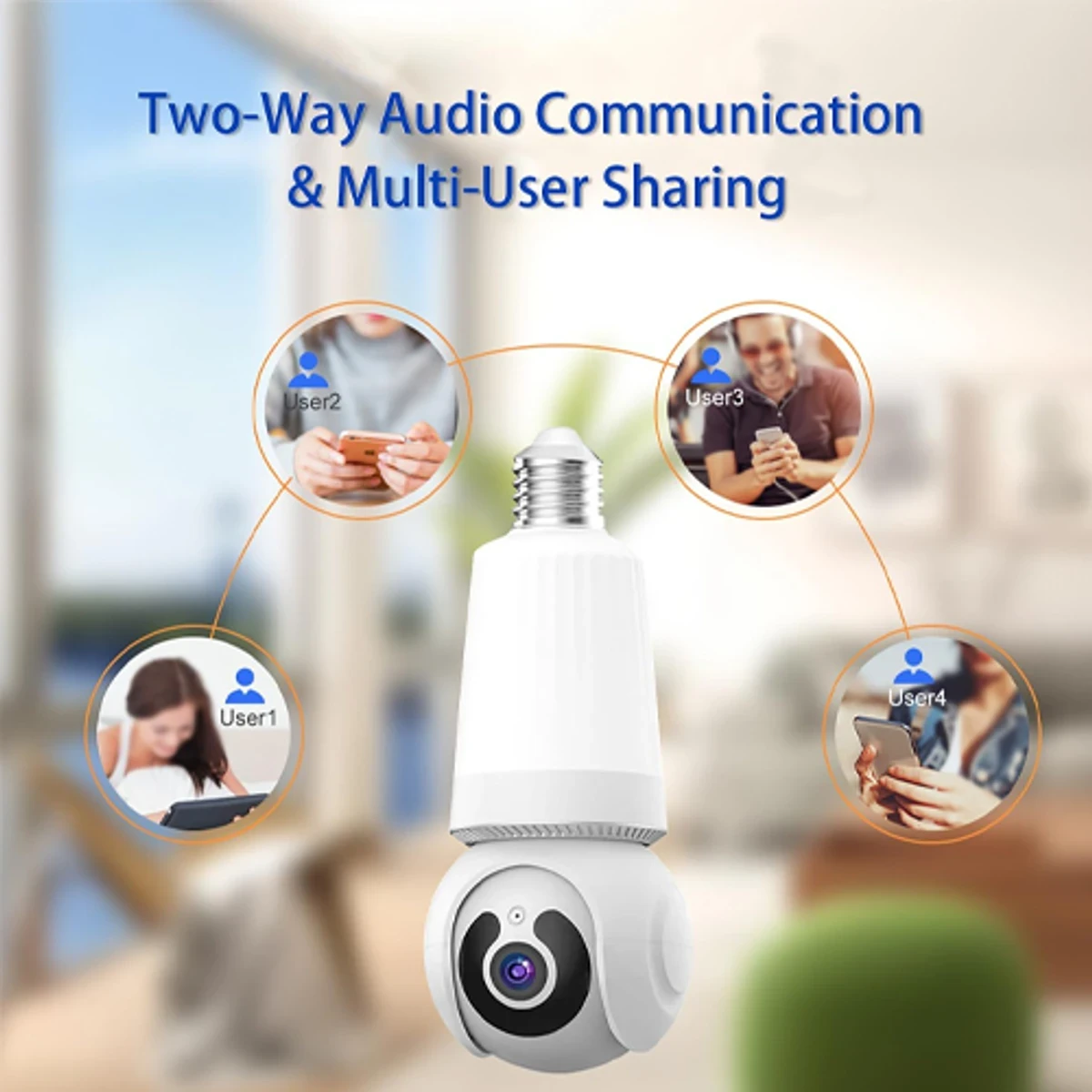 V380 Indoor Bulb PTZ Light Wifi IP Camera - Thumbnail 3