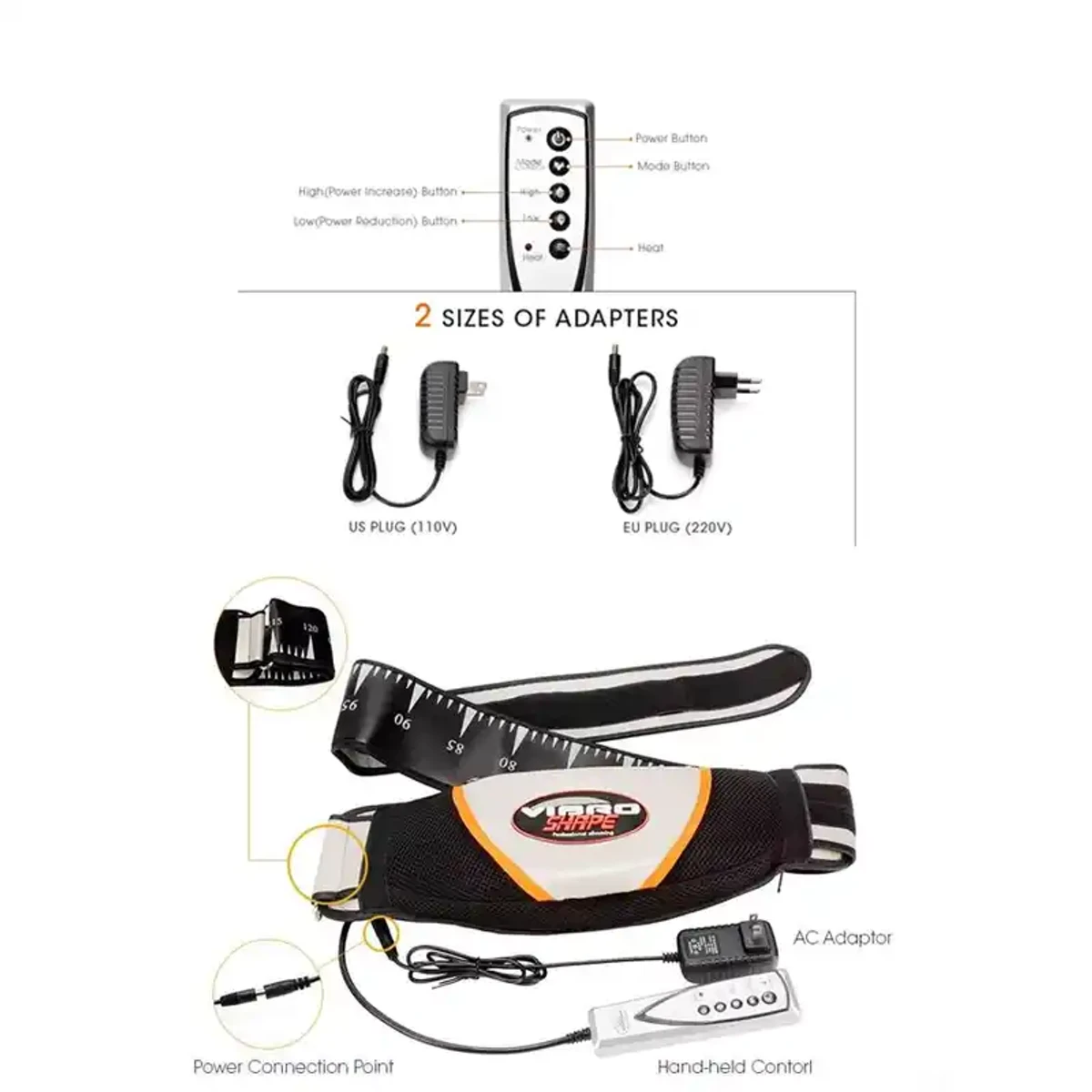 Vibro Slimming Belt Vibration Body Massager - Thumbnail 4