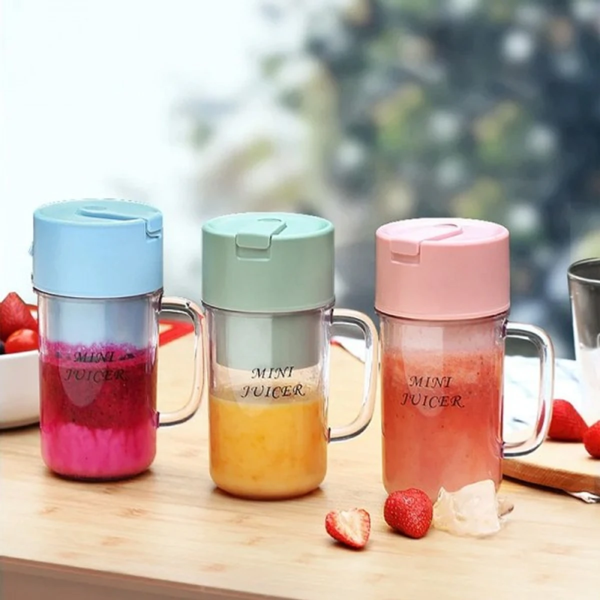 Crusher Juicer Mini Juice Cup-340 Ml - Thumbnail 5