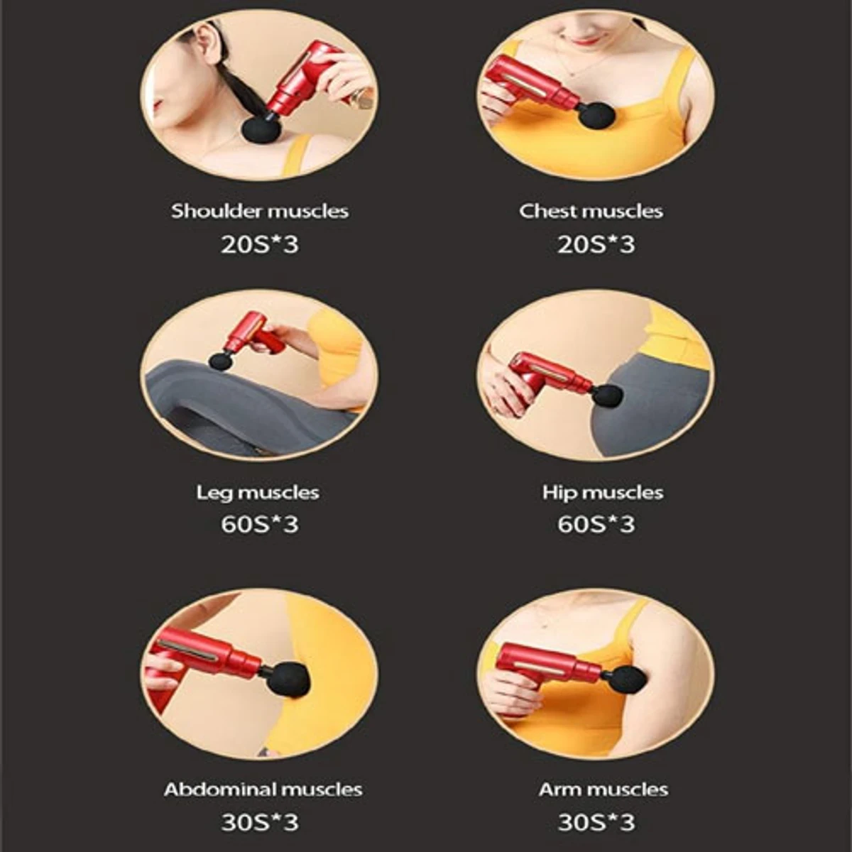 5 in 1 Gun Massager Rechargeable (1 year warranty ) - Thumbnail 5