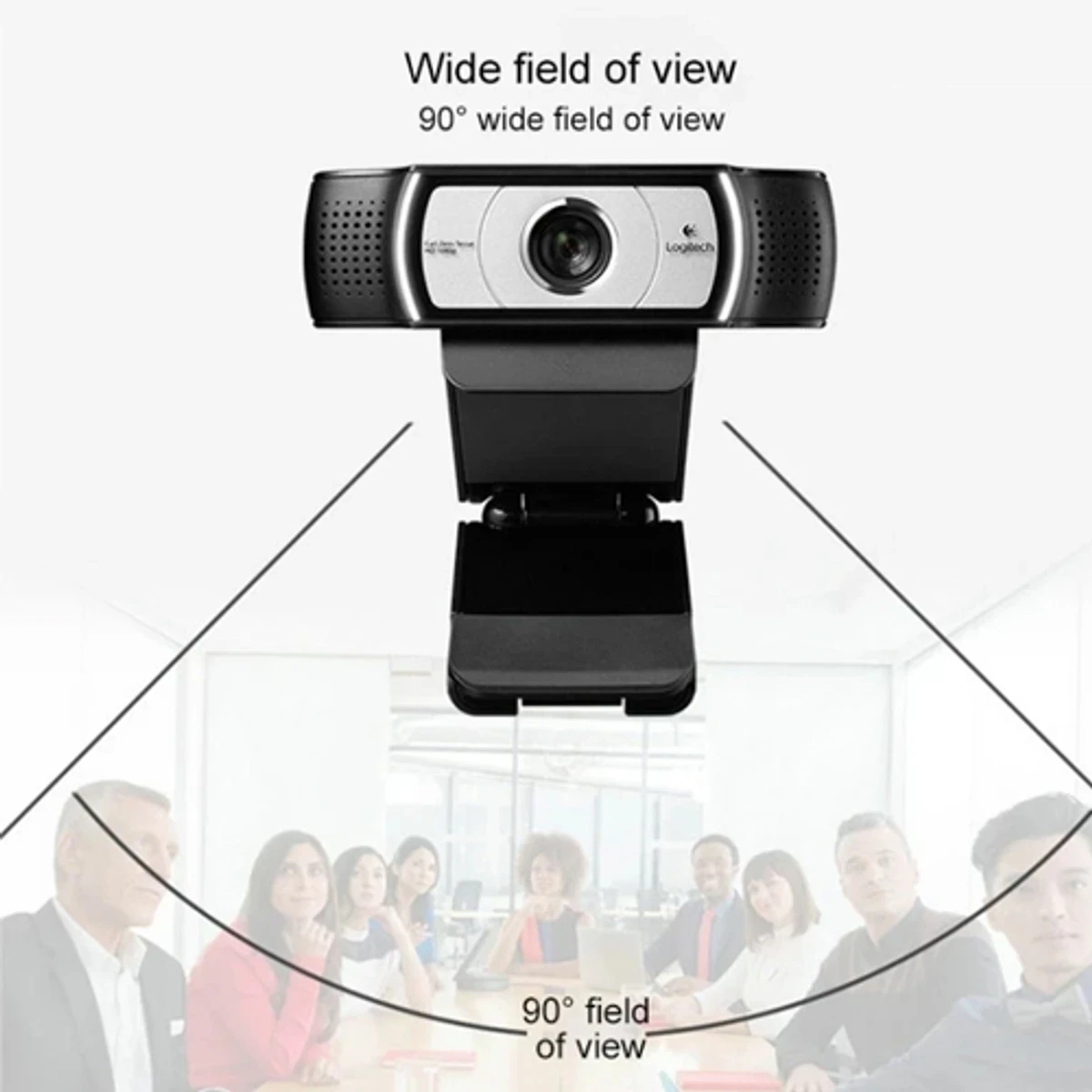 Logitech C930c HD Webcam- Zeiss Lens USB Video Camera 4 Time Digital Zoom Web Cam - Thumbnail 4