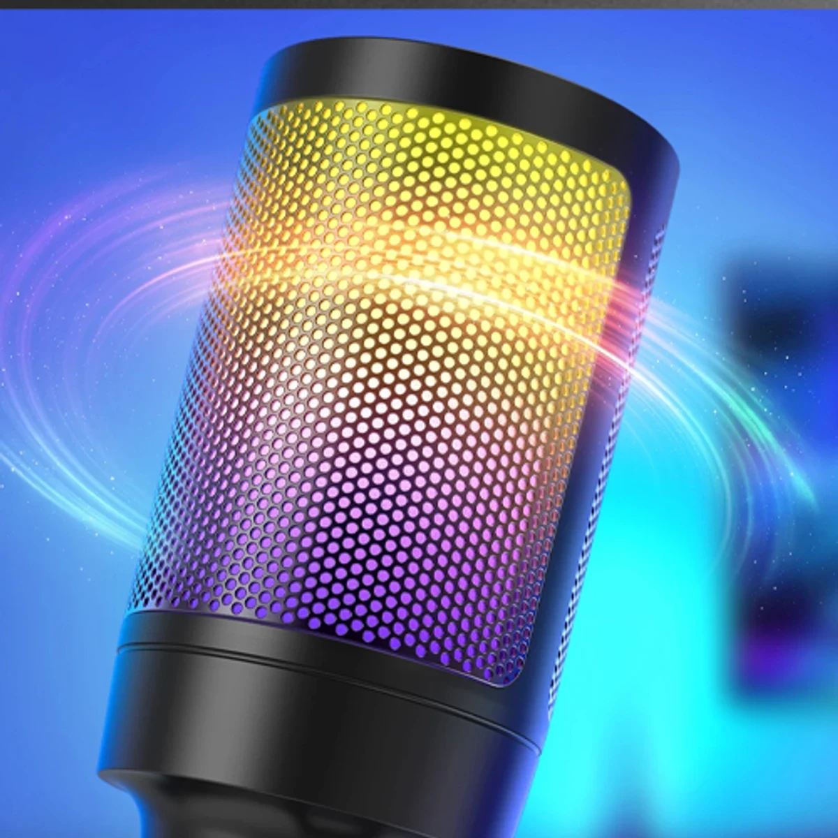 RGB Gaming USB Microphone For PC, PS5- Fifine Ampligame A6 RGB USB Microphone - Thumbnail 3