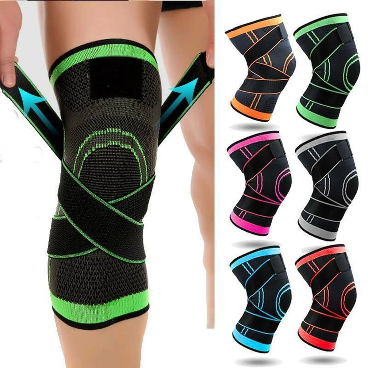 Original Knee Support Compression Strap Sleeve Ligament adjustable (1 picas ) - Thumbnail 3