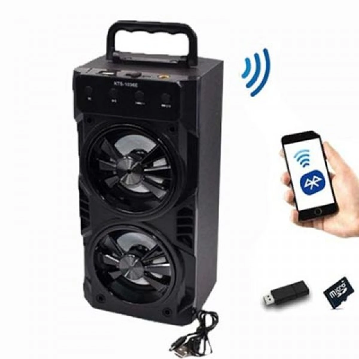 KTS-1036 Rechargeable Bluetooth Karaoke Speaker - Thumbnail 3