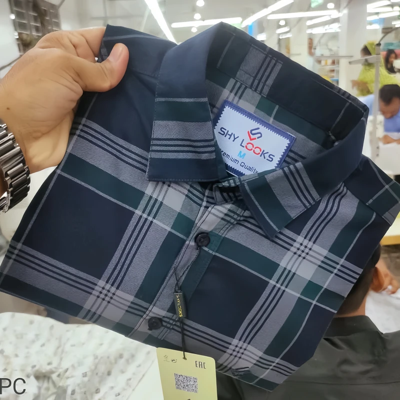 Premium Cotton Double Part Check Shirt-03