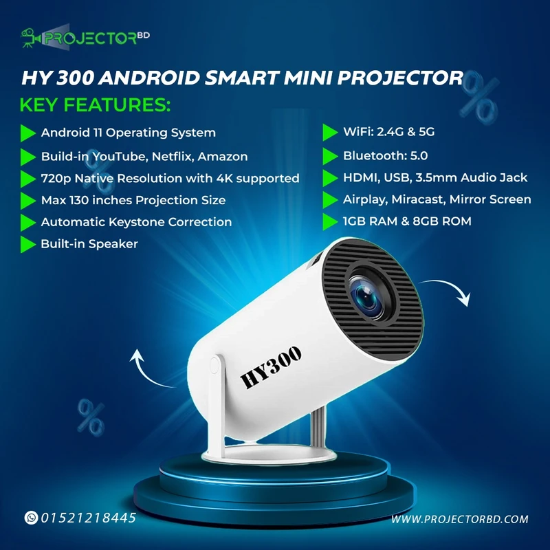 HY 300 Mini Android Projector