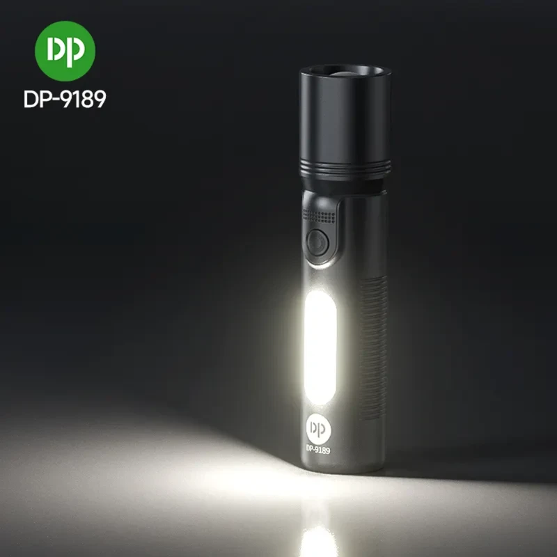 DP-9189 Zoom Mini EDC Pocket LED Flashlight – Portable, Rechargeable, and USB-C Powered with Stepless Dimming - Image 3