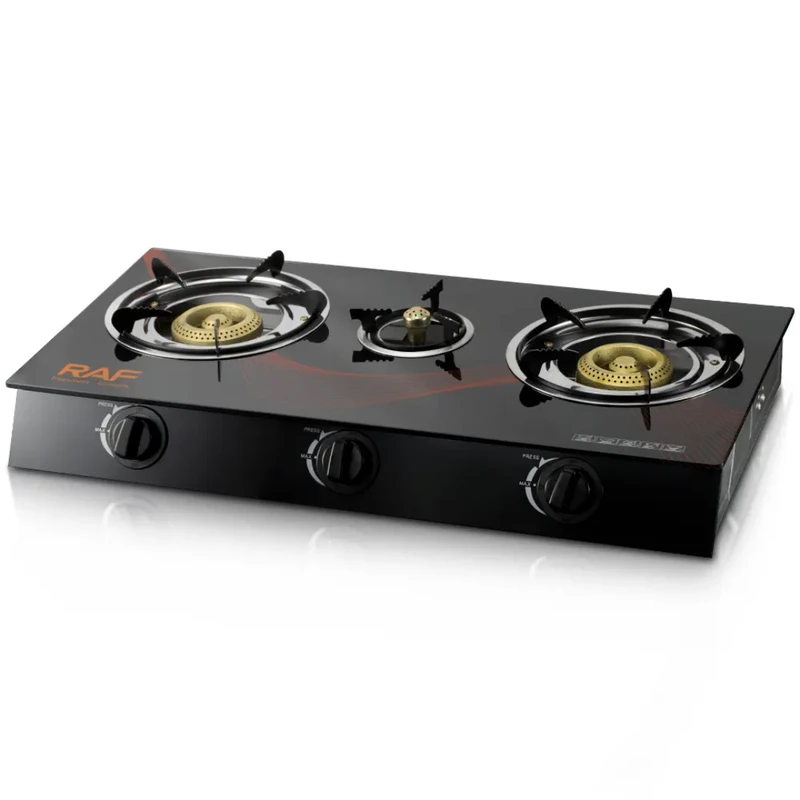 RAF 3-Burner Portable Gas Stove – Electronic Ignition, Flame Failure Protection, Home Cooking Gas Burner - Image 3