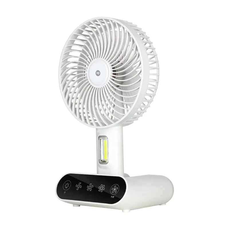 DP-7624 Desktop Portable Rechargeable Fan – USB Charging, Emergency LED Light, Touch Switch, 90° Foldable for Home & Outdoor Use - Image 3