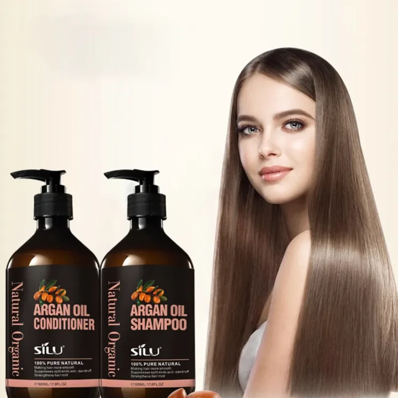 Silu Argan Oil Shampoo & Conditioner Pack (500ml+500ml) – Nourish, Hydrate & Revitalize Naturally - Image 4