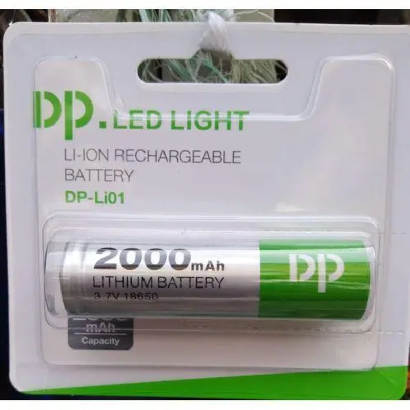 DP 2000mAh 18650 Lithium Ion Rechargeable Battery – Li-ion Cylindrical Battery for Reliable Power