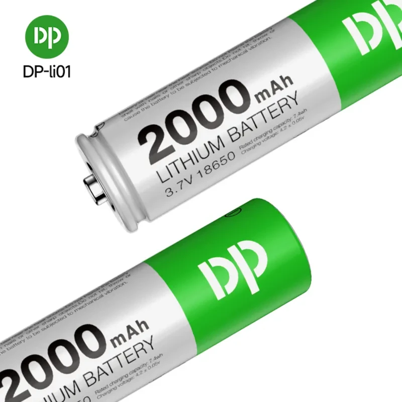 DP 2000mAh 18650 Lithium Ion Rechargeable Battery – Li-ion Cylindrical Battery for Reliable Power - Image 4
