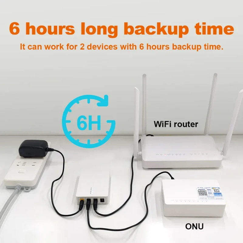 WGP Mini UPS for WiFi Router – 7800mAh Lithium Battery | 12V & 9V Backup Power for ONT, Modem & Network Devices - Image 4