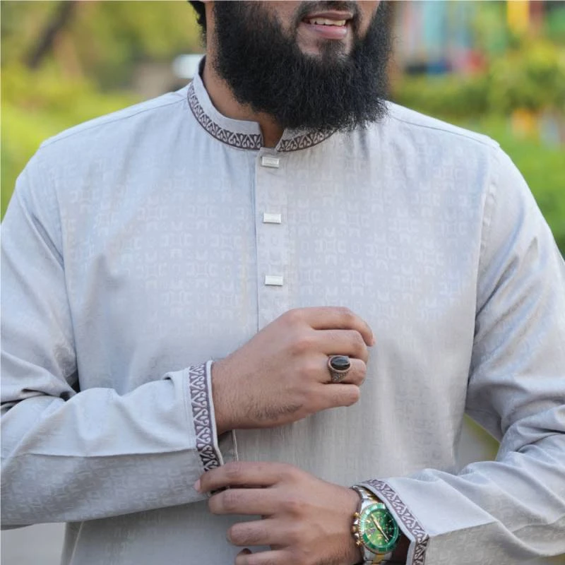 Cotton Jacquard Panjabi - 302