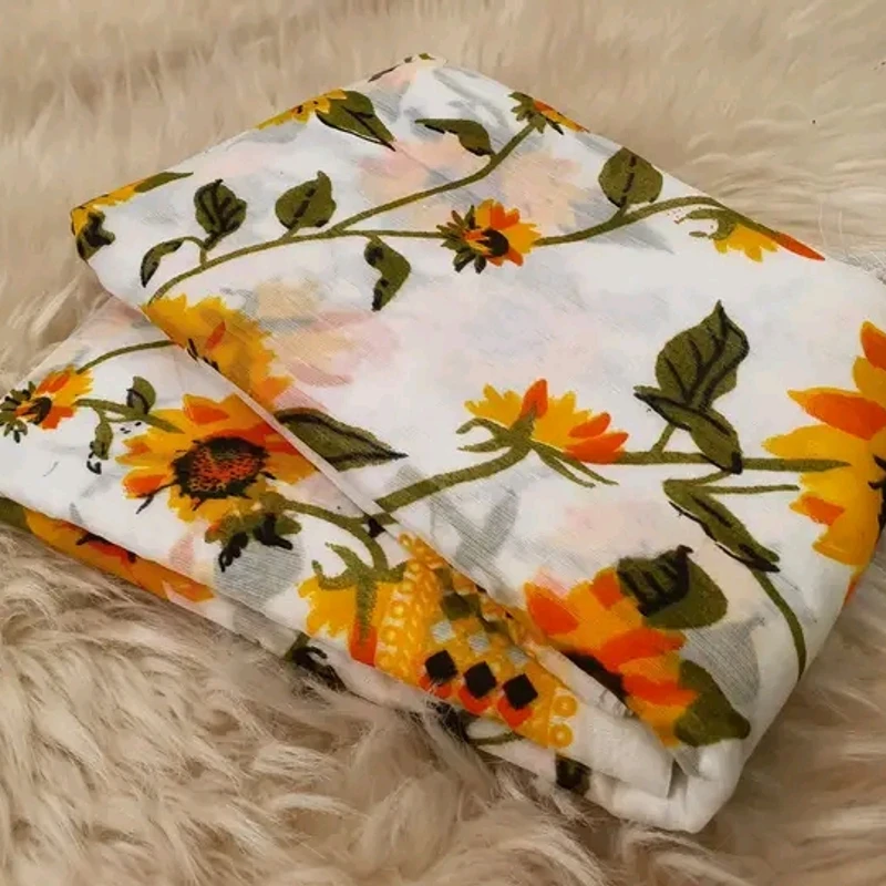 বসন্ত উৎসবের জন্য আদর্শ হাফ সিল্ক সানফ্লাওয়ার শাড়ি - আপনার স্টাইলে নতুন মাত্রা যোগ করুন" - Image 9