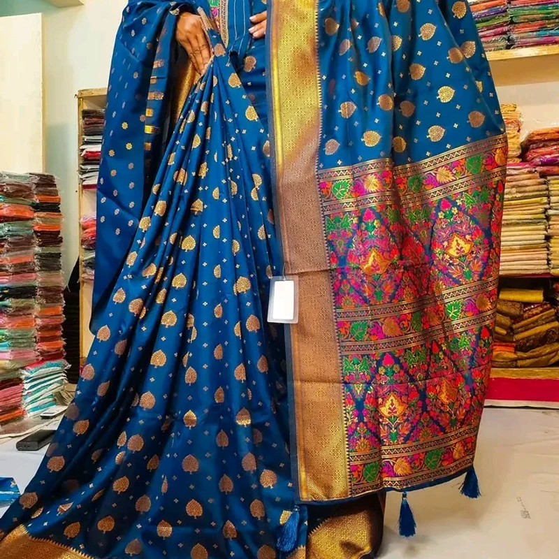 ✨ ঈদ স্পেশাল ইন্ডিয়ান পিওর সিল্ক কাতান শাড়ি – স্টাইল ও আরাম একসাথে! - Image 4