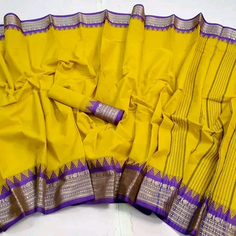 পিওর আড়ং কটন নকশী পাইর শাড়ি (Running ব্লাউজ সহ) - Image 3