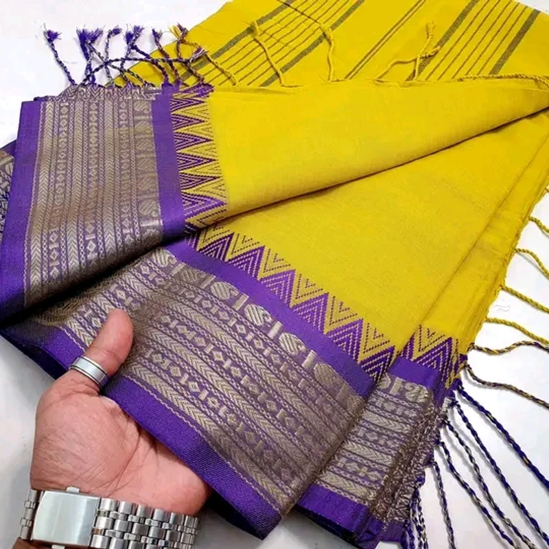 পিওর আড়ং কটন নকশী পাইর শাড়ি (Running ব্লাউজ সহ) - Image 5