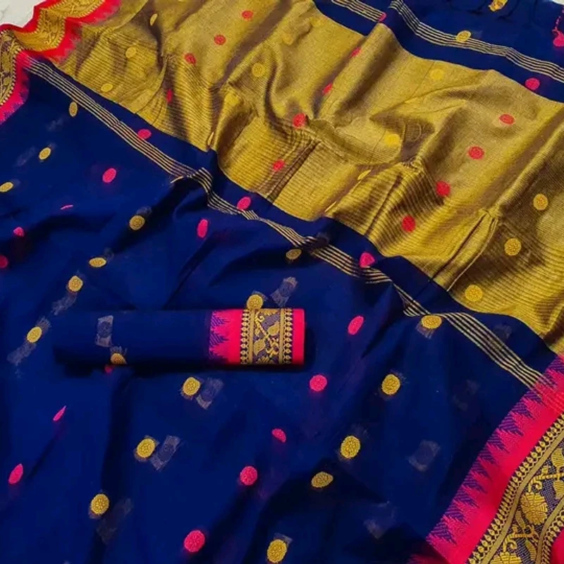 পিওর আড়ং কটন নকশী পাইর শাড়ী - Image 3