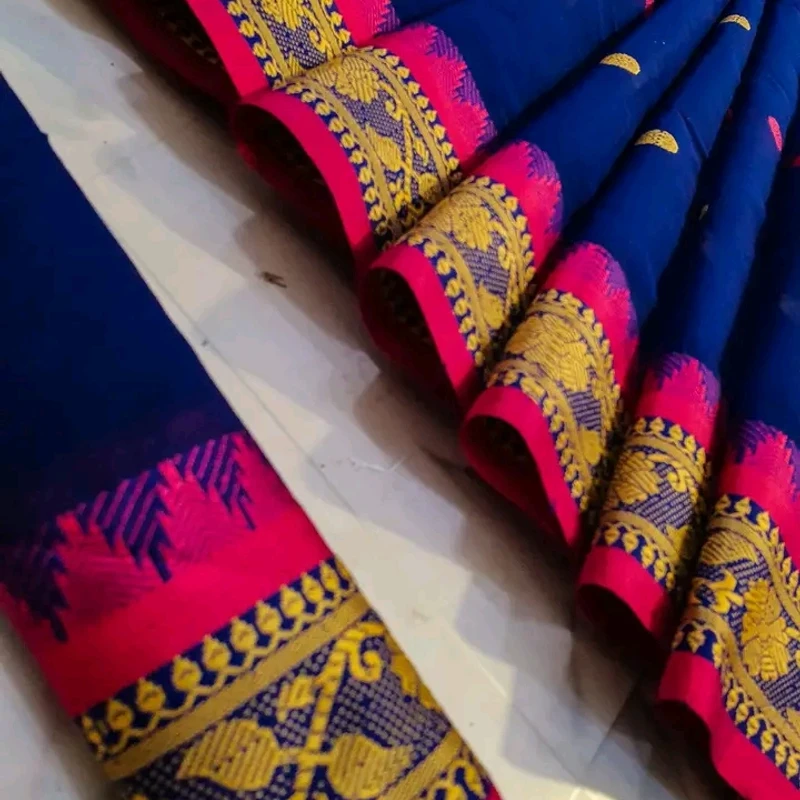 পিওর আড়ং কটন নকশী পাইর শাড়ী - Image 6