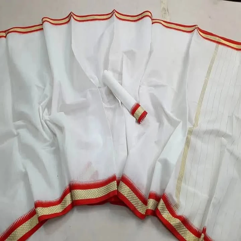 হাল্ফ সিল্ক নকশি জরি পাড় শাড়ি - Image 11