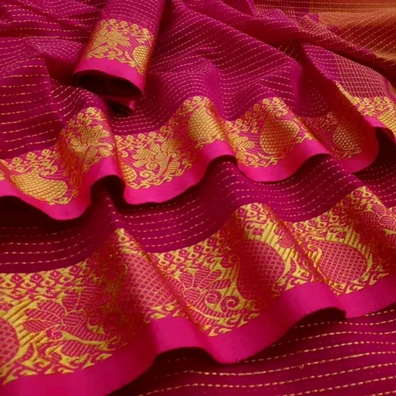 পিওর আড়ং কটন নকশী পাইর শাড়ি - Image 4