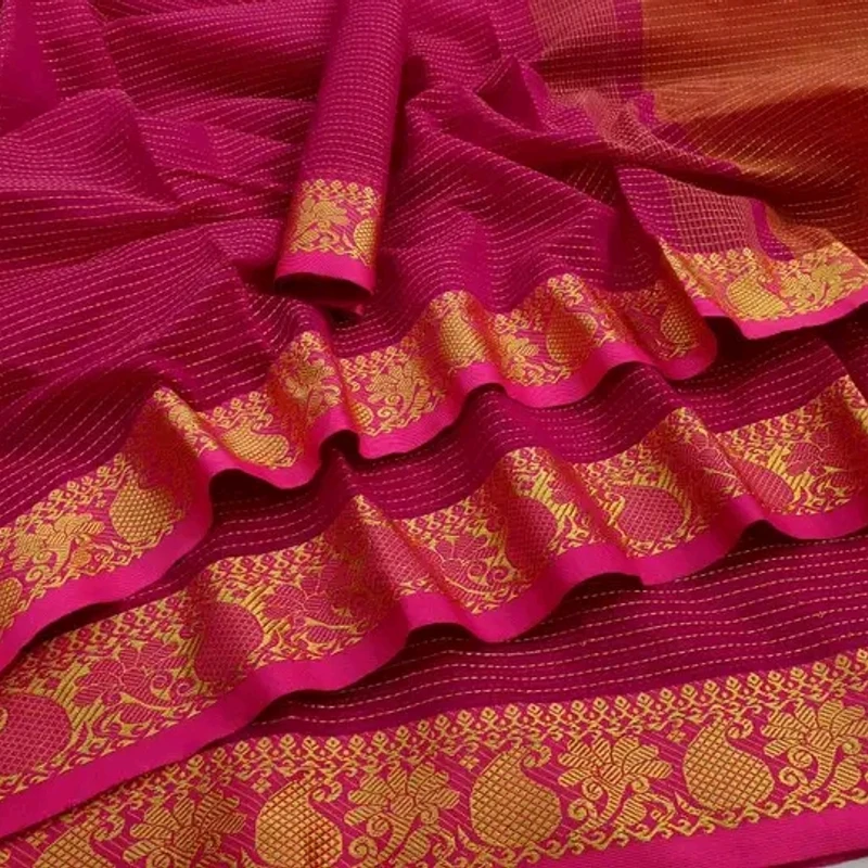 পিওর আড়ং কটন নকশী পাইর শাড়ি - Image 5