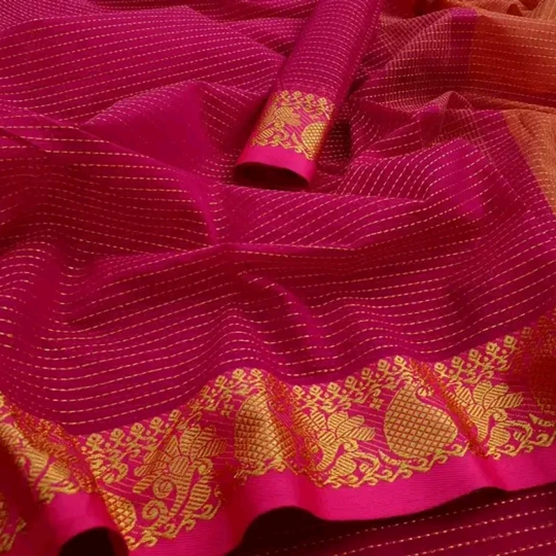 পিওর আড়ং কটন নকশী পাইর শাড়ি - Image 6