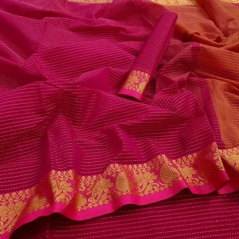 পিওর আড়ং কটন নকশী পাইর শাড়ি - Image 7