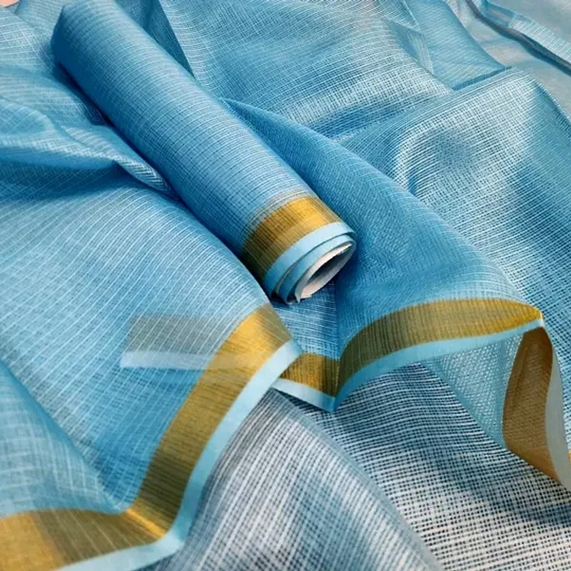 💙 স্কাই ব্লু ইন্ডিয়ান কোটা শাড়ি – হালকা, আরামদায়ক ও ট্রেন্ডি! মাত্র ১৬০০ টাকায়!